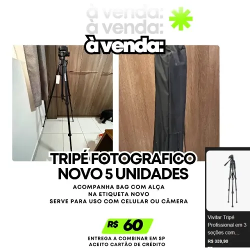Tripé Fotografico 5 unidades