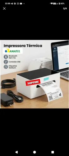 Impressora térmica adesiva nova pra sair logo