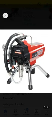 Máquina Pintura Airless Elétrica Atlas Powertech 1100w
