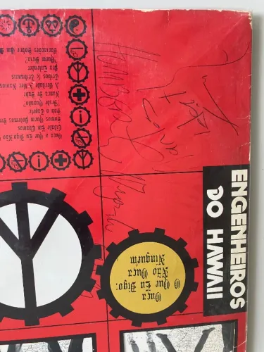 RARÍSSIMO - LP Engenheiros do Hawaii 1988 AUTOGRAFADO pelos 3 integrantes em ótimo estado.
