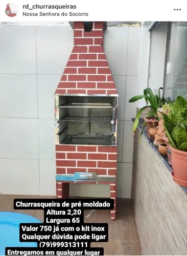 Churrasqueira pré moldada 750