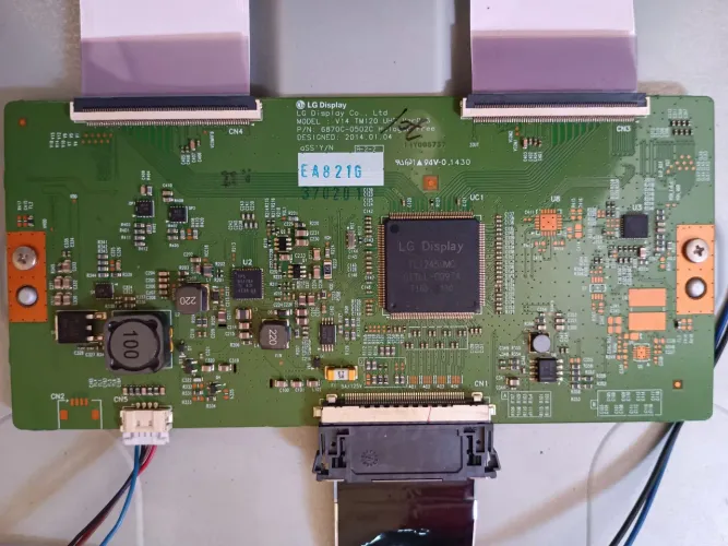 Placa T-con, placa de wi-fi e sensor de controle remoto 