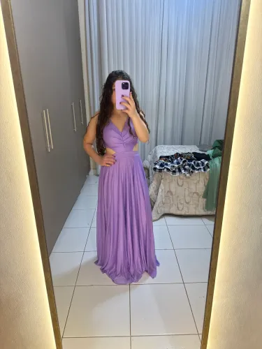 VESTIDO DE FESTA LILÁS P/M