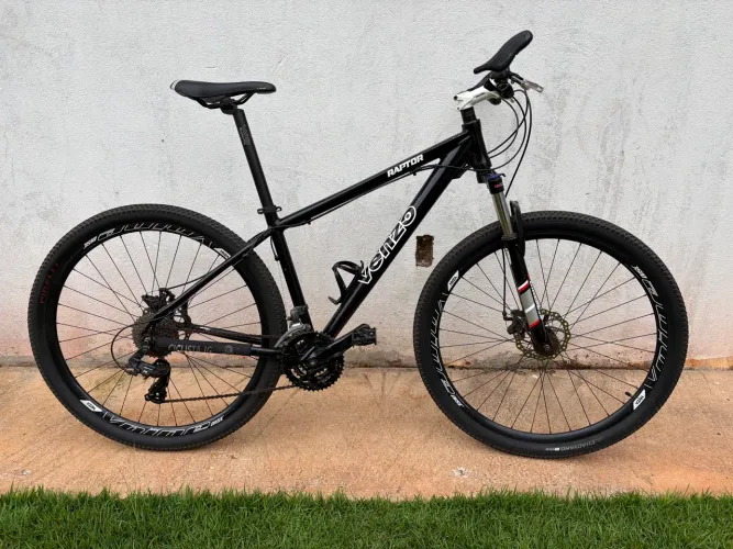 Bike Aro 29 Venzo Raptor Preta Suspensão 27 marchas