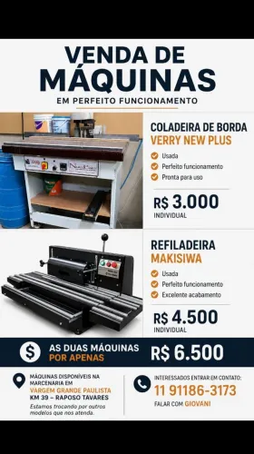 Coladeira de Borda + Refiladeira Maksiwa - Usadas