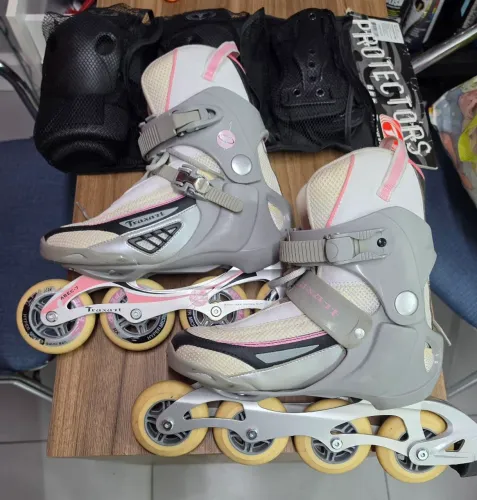Patins traxart jet + kit de proteção
