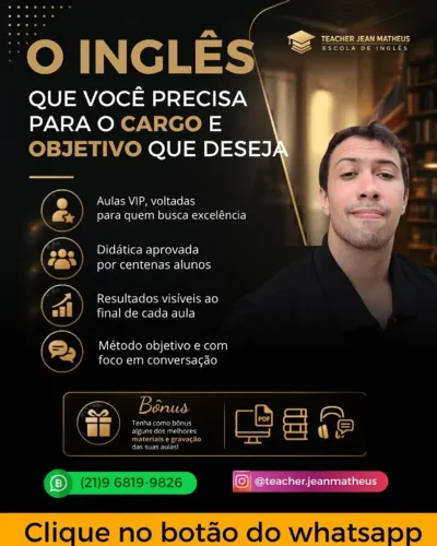 Professor de Inglês Particular - Mais de 14 anos de experiência