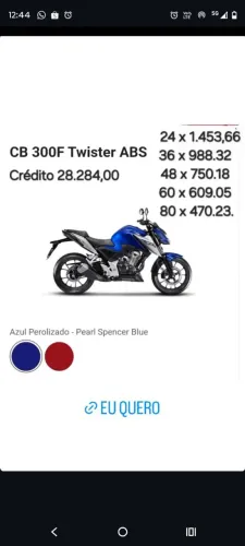 A Honda 300f Twister abs