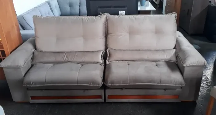 Sofá Retrátil/Reclinável LUXO 2.90M Assento Molas 28CM. Produtos Novos Direto da Fábrica.