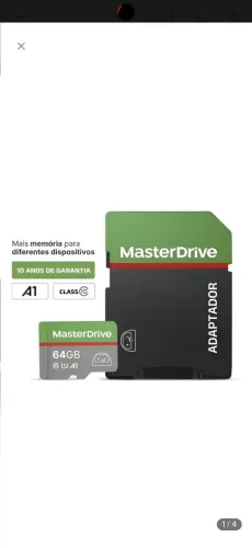 Cartão de memória 64 MB MasterDrive