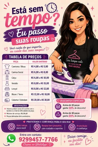 Passo suas roupas 