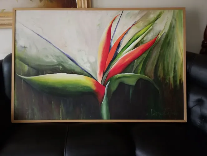 Quadro Grande Pintura acrílica 1,48x0,98m - Original Dahya Furtado
