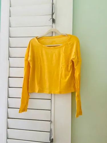 Blusa Farm manga longa algodão peruano