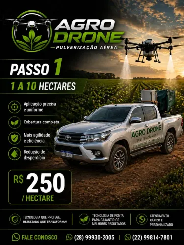 Drone pulverização aérea 