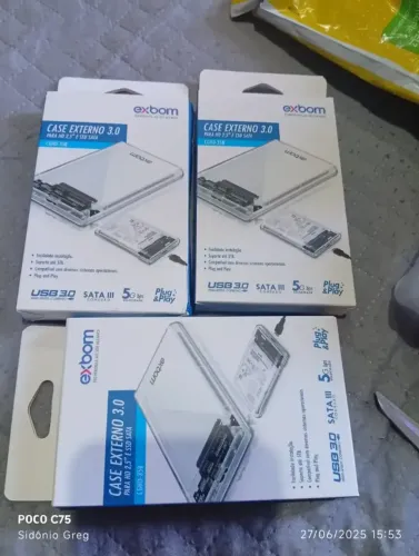 Kit 3 Case com HD de 500,350 GB