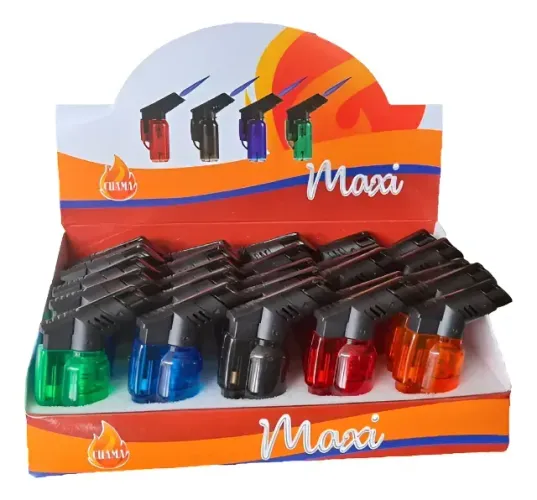 25 uni. Isqueiro Maçarico Mini Portátil Recarregável Ultra Chama com gas