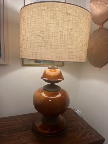 Abajur Cerâmica com Cúpula