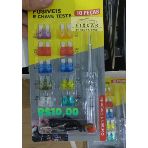 Kit Fusíveis mais chave teste