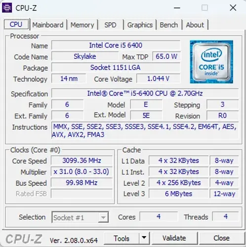 Kit Processador + Placa-mãe (i5 6400 + Gigabyte H110M-H)