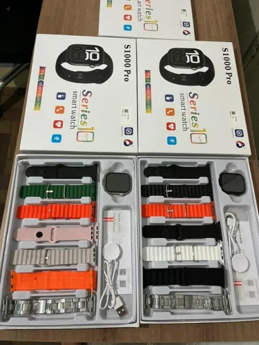 relógio smartwatch s1000 pro 7 pulseiras
