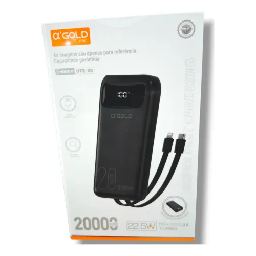 Carregador Powerbank Turbo 20000mah 22.5w