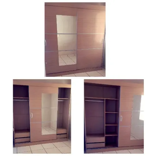 GUARDA ROUPA CASAL 2 PORTAS DE CORRER COM ESPELHO
