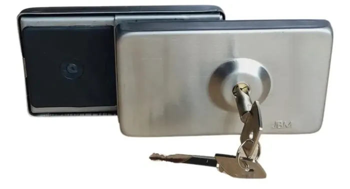 Fechadura JBM FA1 Portas de Vidro Giro Aço Inox Chave Tetra