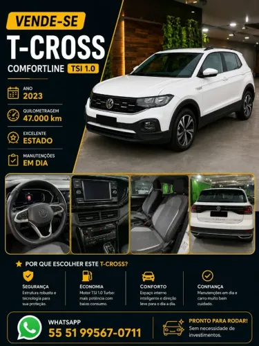 Volkswagen T-Cross Comfortline 1.0 TSI Flex 5P Aut. 2023