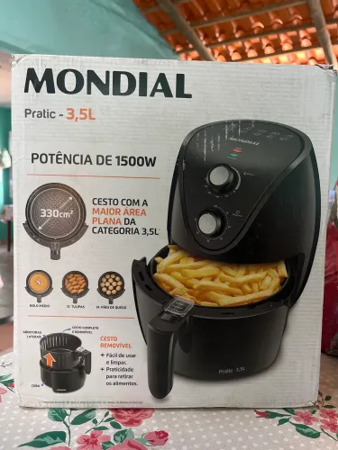Air Fryer 3,5L Mondial Preta 220w (NOVA NA CAIXA)