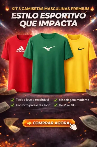 Kit 3 Camisetas Multimarcas