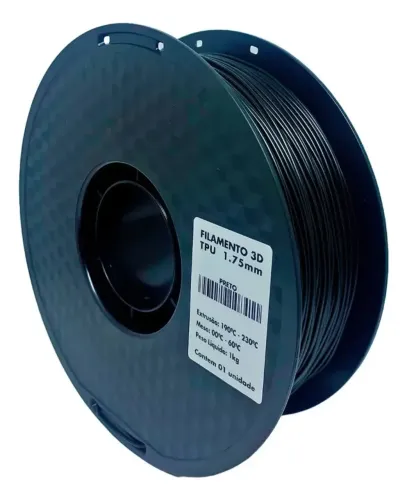 Filamento 3D Masterprint Preto TPU 1.75mm 1kg