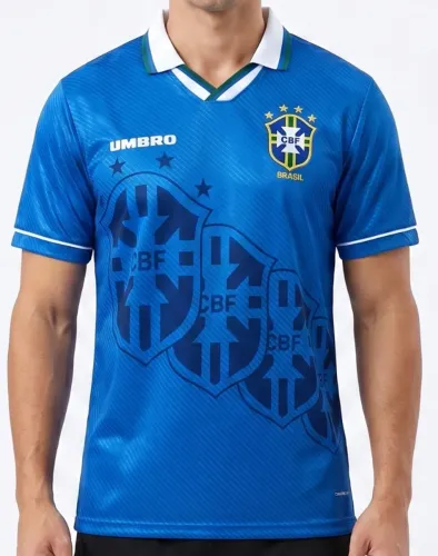 Camisa Brasil Retrô Copa do Mundo 1994 Azul