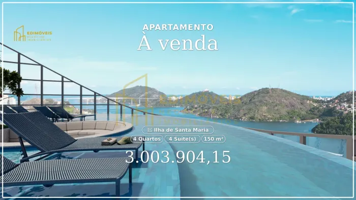 Apartamento Exclusivo com Lazer Completo na Ilha de Santa Maria, Vitória