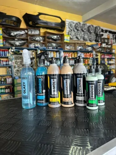 Produtos Vonix Lavagem Acidus vmol vfloc sintra restaurax pneu pretinho alumax intense cit