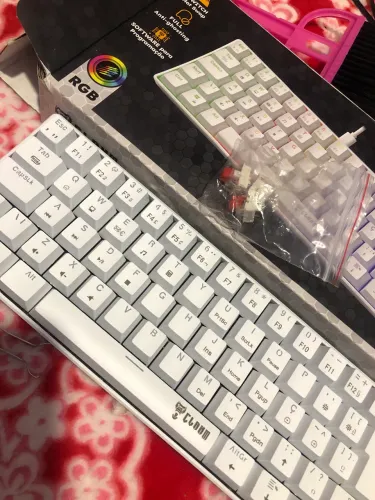 Teclado mecânico 60% snow Walker rgb Clam