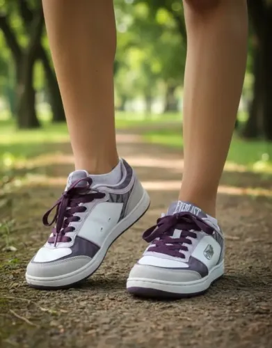 Tênis Everlast Retrô Roxo e Branco - Estilo Y2K / Streetwear
