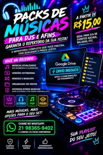 Músicas Para DJs e Afins. Repertório Para Festas.