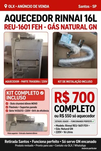 Aquecedor a Gás Rinnai