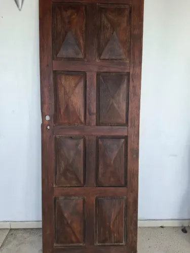 Porta maciça madeira sucupira antiga anos 60 , 80 x 213 cm
