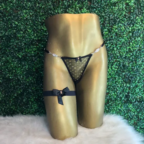 Calcinha Fio Luxo c/ Strass- TAMANHO ÚNICO
