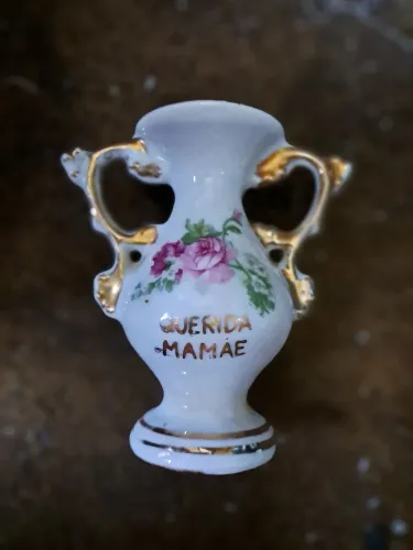 Mini Vaso / Ânfora de Porcelana Antiga - Década de 50/60 (Vintage)