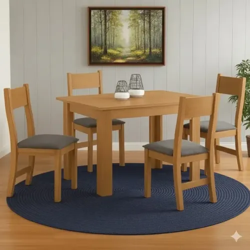 Promoção Mesa para sala de jantar com 4 lugares em estoque