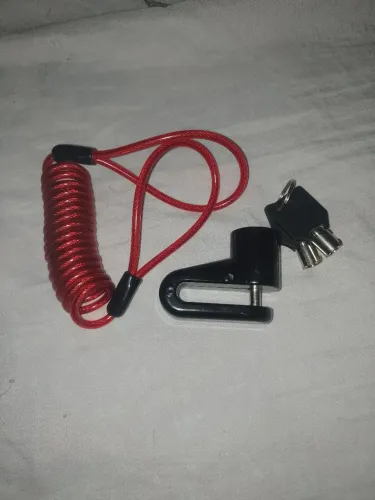 Trava de disco com cabo lembrete