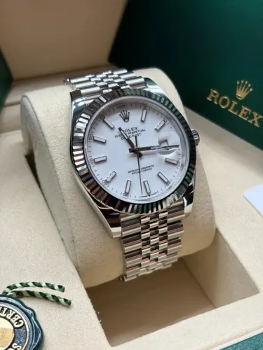 Rolex Date Just Branco Eta 3035 Automático Premium