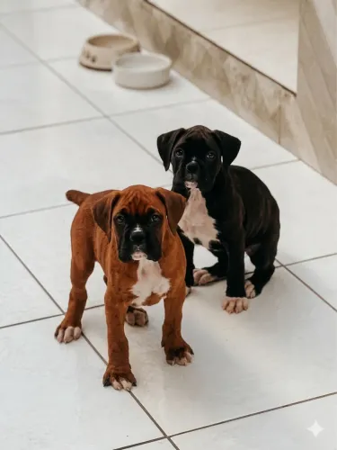 Filhote de boxer alto padrão pedigree CBKC