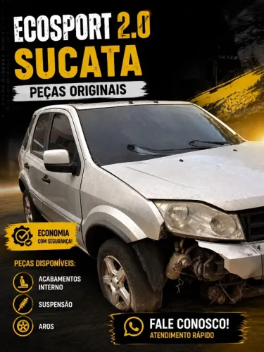 VENDA PARA SUCATA - FORD ECOSPORT XLT 2.0 16V FLEX 2009/2009 - ENTREGAR COM DOCUMENTAÇÃO.