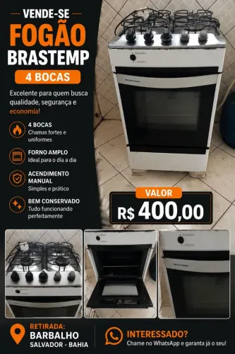 Fogão Brastemp 4 bocas