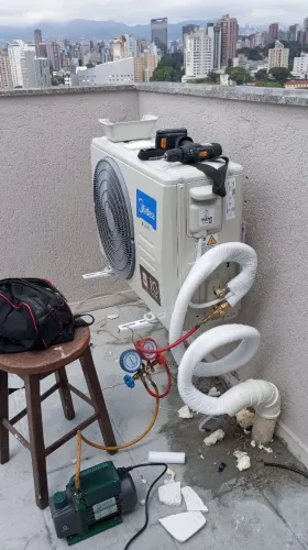 Ar condicionado instalação. Eletricista