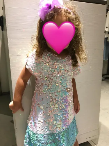 Vestido paetê Zara menina
