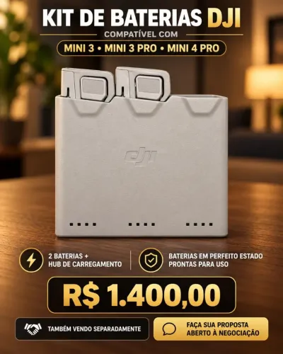Baterias + hub de carregamento mini 3/mini 3 pro e mini 4 pro